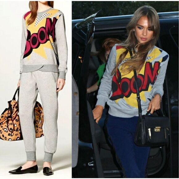 3.1 PHILLIP LIM BOOM COMIC SWEATSHIRT WOMENS SIZE MEDIUM - Picture 1 of 5